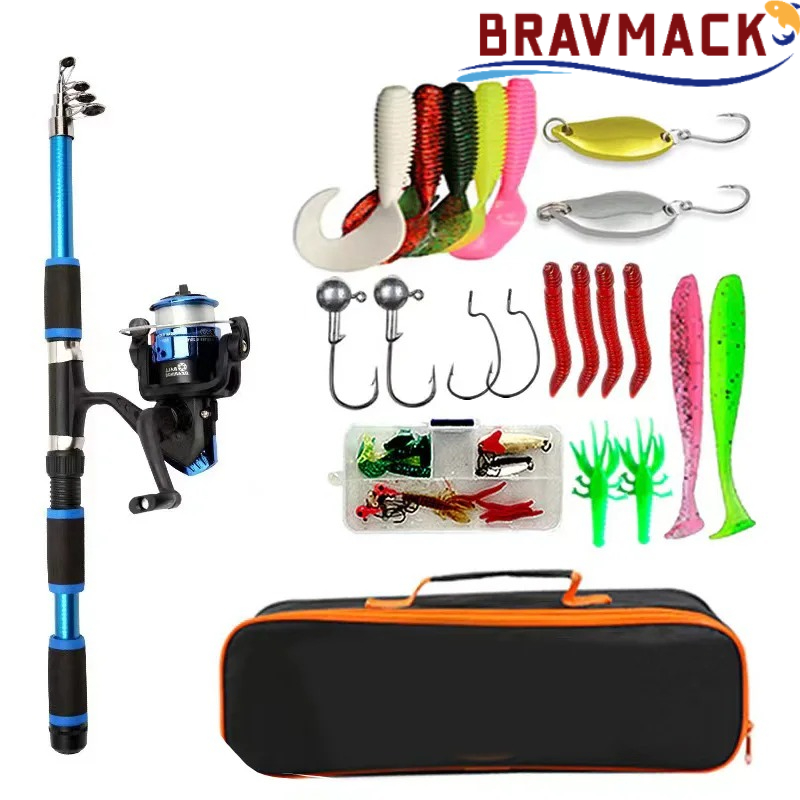Fishing Equipment Online - Удочка телескопическая BRAVMACK для путешествий, полный