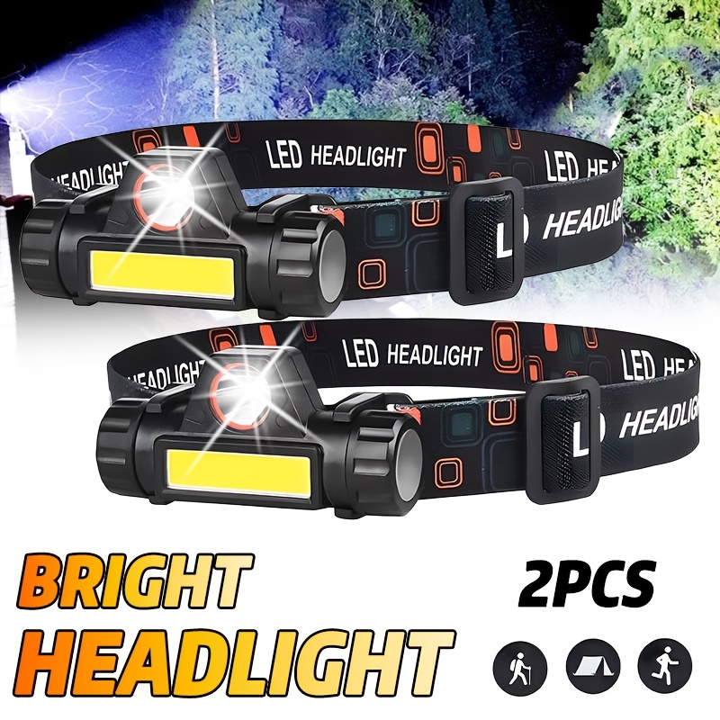 Fishing Headlamp - Перезаряжаемый светодиодный USB-фонарь COB с мощным
