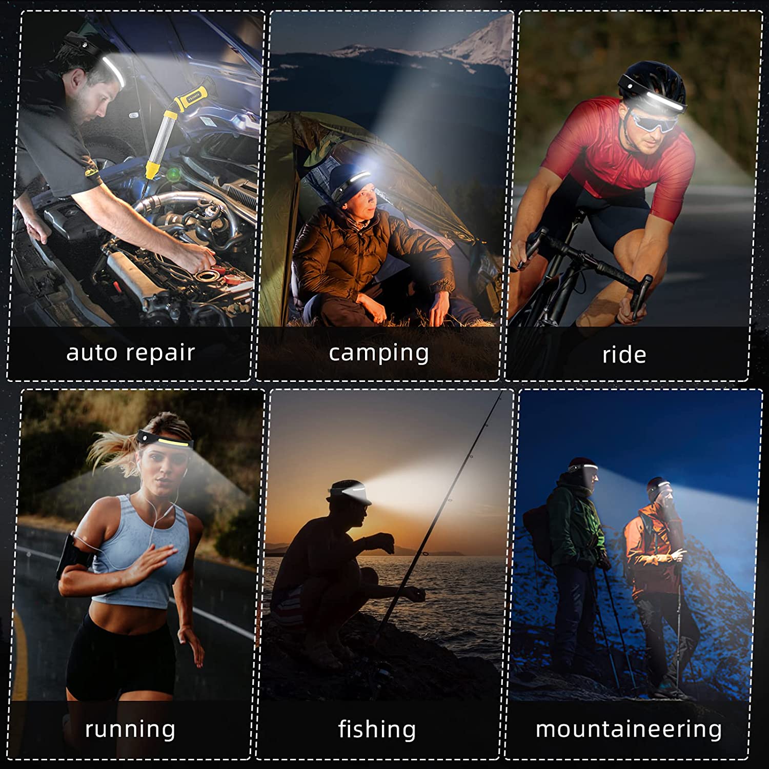 Сенсорный налобный фонарь, све – обзор и цена Fishing Headlamp